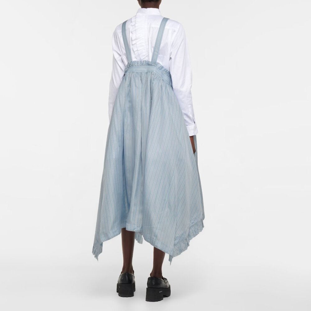 NWT Noir Kei Ninomiya Blue stripes pinafore dress, Size Large - Picture 4 of 13